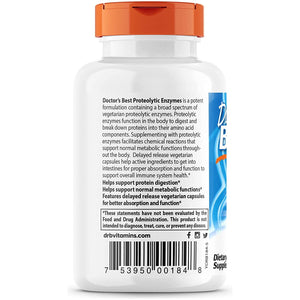 Doctor'S Best Proteolytic Enzymes, Digestion, Muscle, Joint, Non-Gmo, Gluten Free, Vegetarian, 90 Veggie Caps