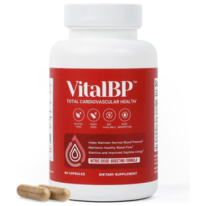 Vital BP - Support for Normal Blood Pressure - Supports Blood Flow & Arteries - with Coq10, L-Citrulline, and K2 & D3-60 Capsules.
