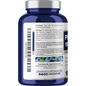Nusapure Pterostilbene 150Mg 180 Veggie Caps (Non-Gmo, Vegan)