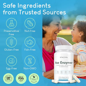 Potent Nattokinase Proteolytic Enzymes Capsules for Energy Support, Digestion, Detox, Cognition & Gut Health