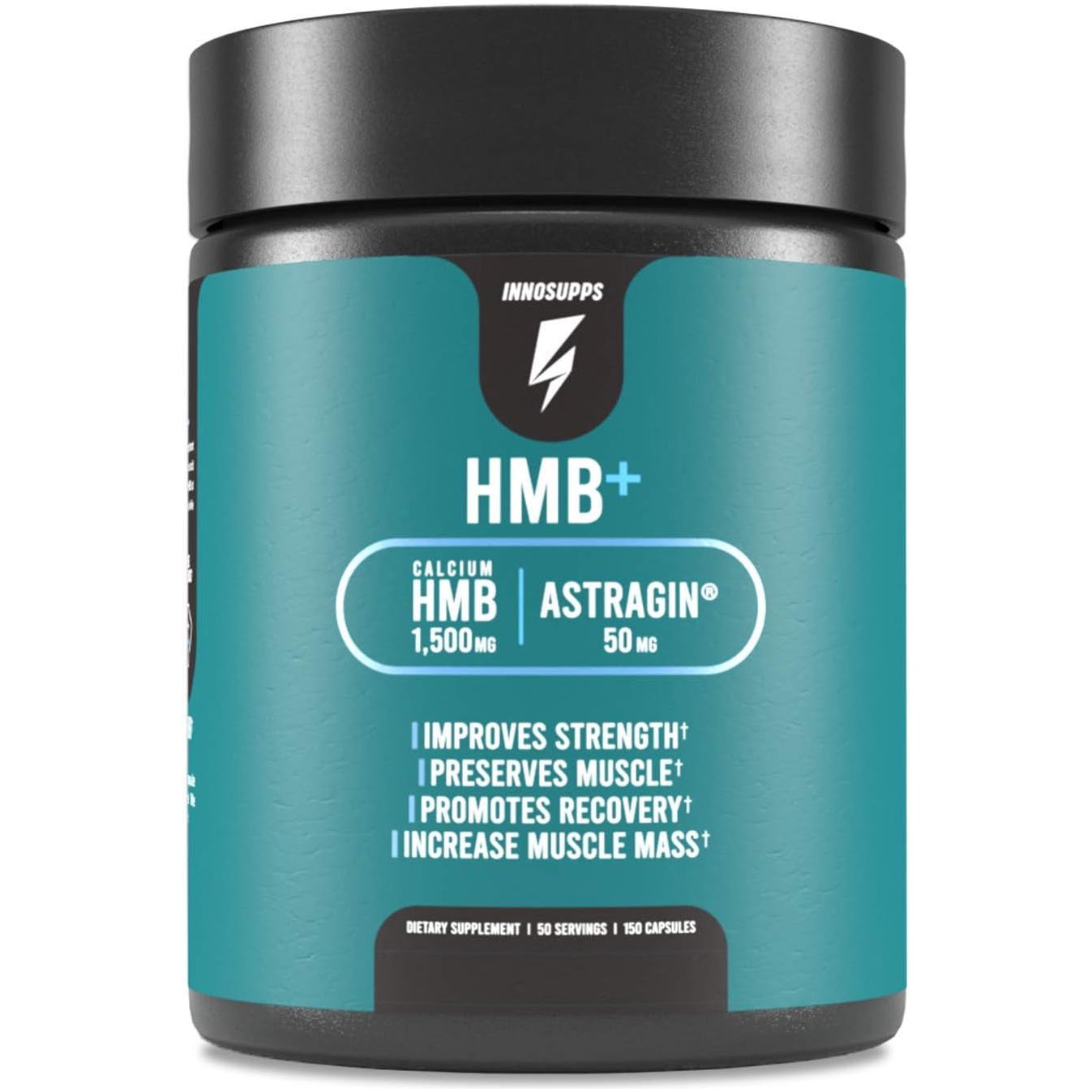 Innosupps HMB+ | 1500Mg HMB (Beta-Hydroxy Methylbutyrate) & 50Mg Astragin (120 Capsules)