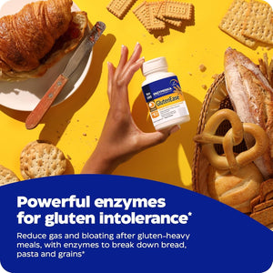 Enzymedica Glutenease, Digestive Enzymes for Food Intolerance, Offers Fast Acting Gas & Bloating Relief, 60 Count