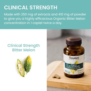 Himalaya Organic Bitter Melon for Glucose Metabolism, 660 Mg, 60 Caplets, 1 Month Supply