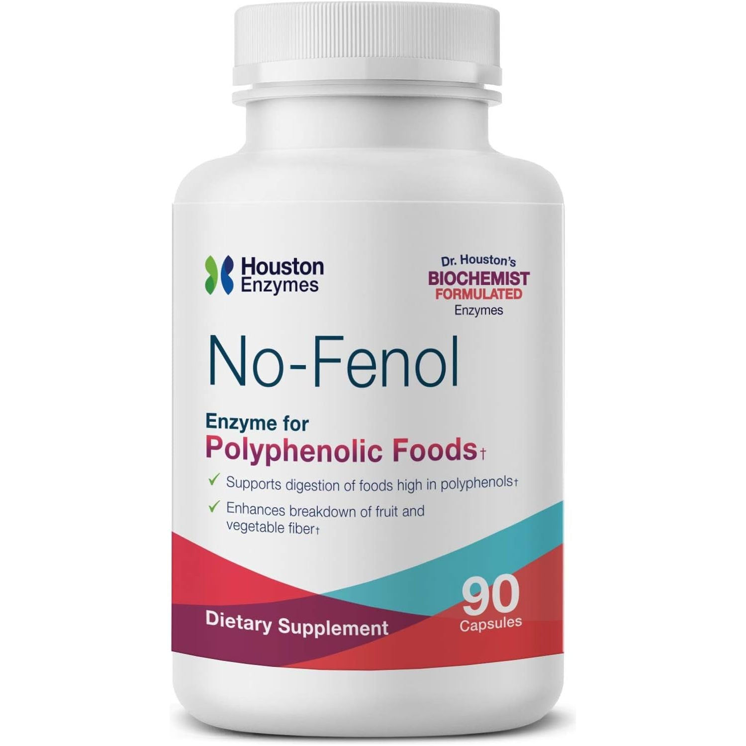 – No-Fenol Enzyme for Polyphenolic Foods – Enhances Breakdown of Fruits & Vegetable Fiber 90 Capsules