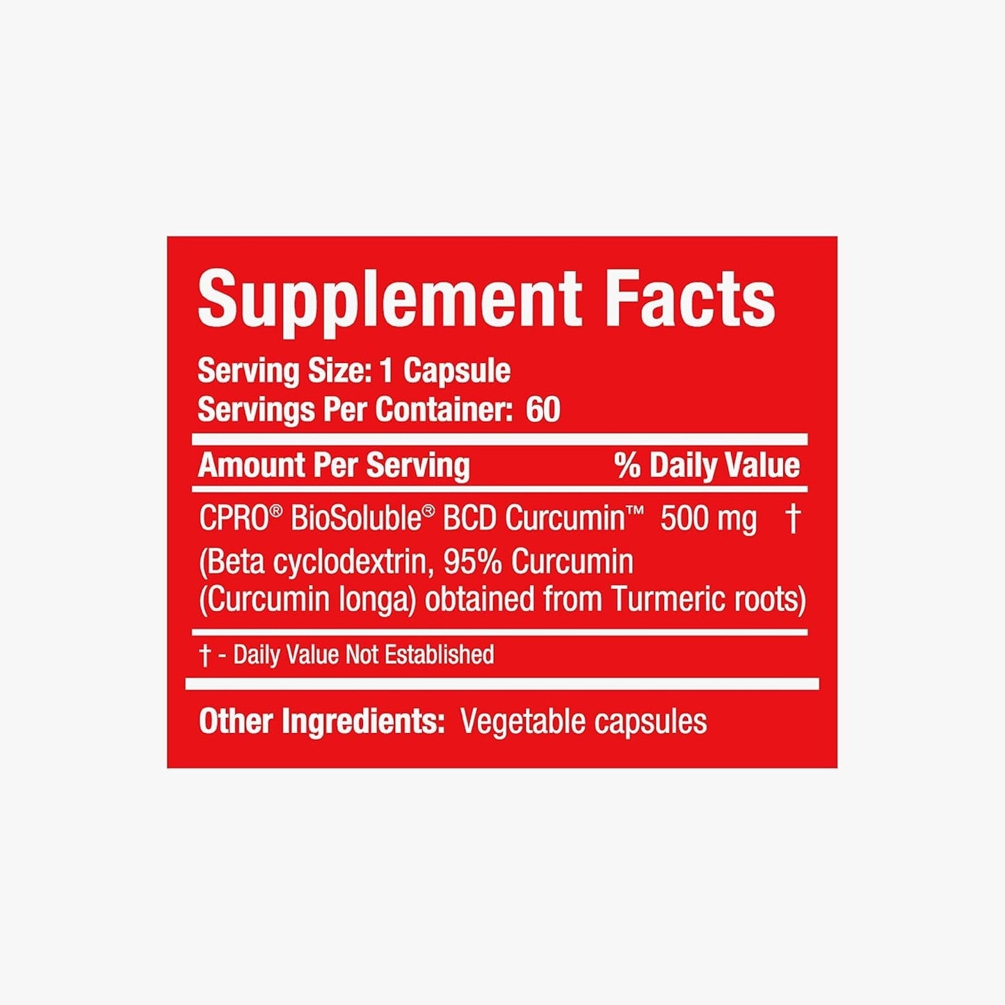 Curcuminpro Complete BCD | Natural Joint & Muscle Support | Vegan | 60 Count