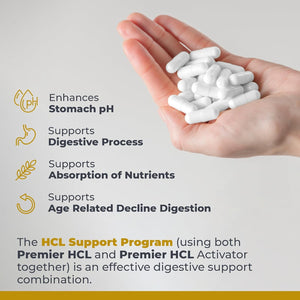 Premier Research Labs HCL Activator for Digestion & Digestive Aid - 90 Plant-Source Capsules