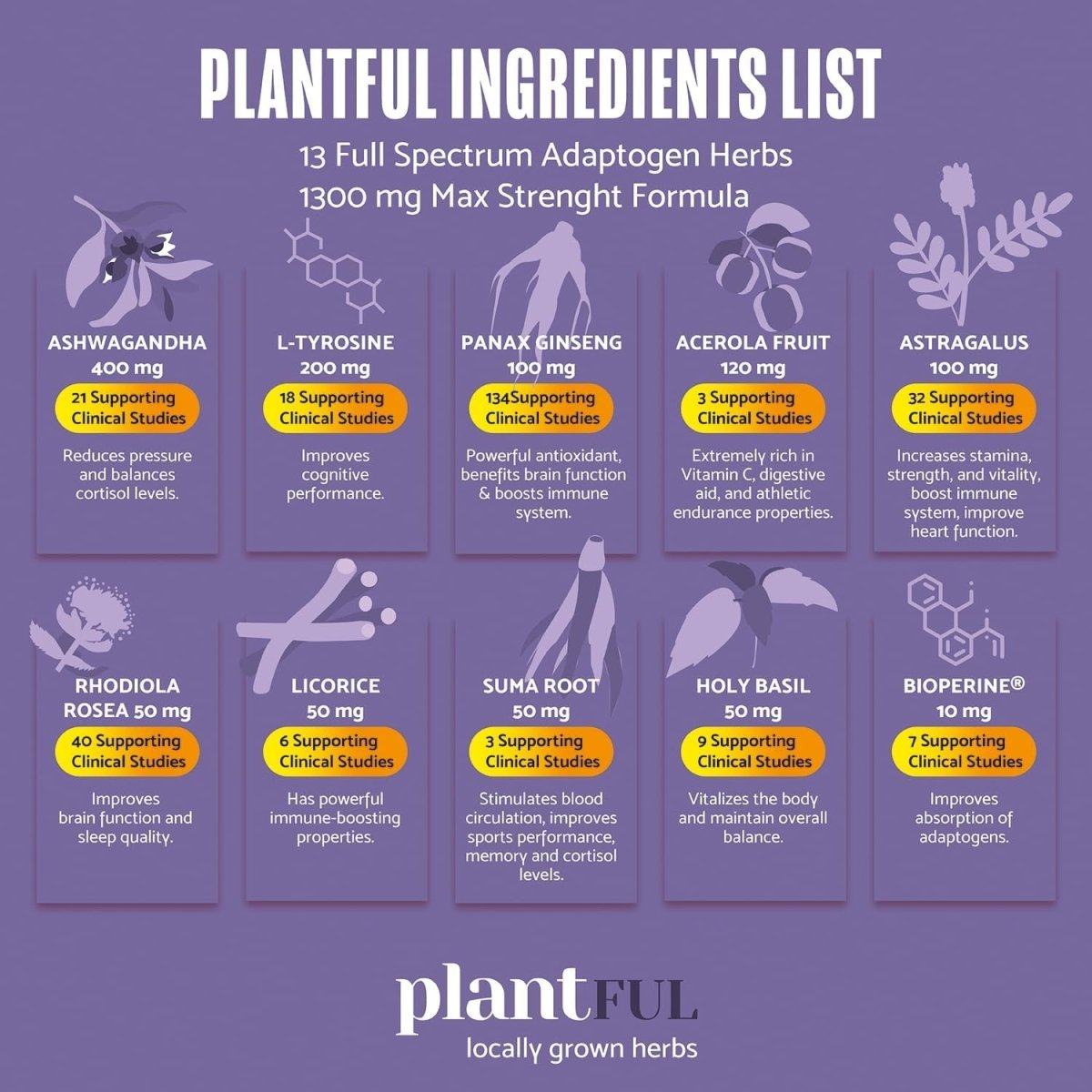 Adrenal Support & Cortisol Manager Supplement for Natural Energy, Fatigue And Mood Boost - Suppviv