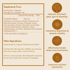 Solluna by Kimberly Snyder Feel Good Digestive Enzymes Digestion & Nutrient Absorption Aid for Stomach Pain, Gas & Bloating