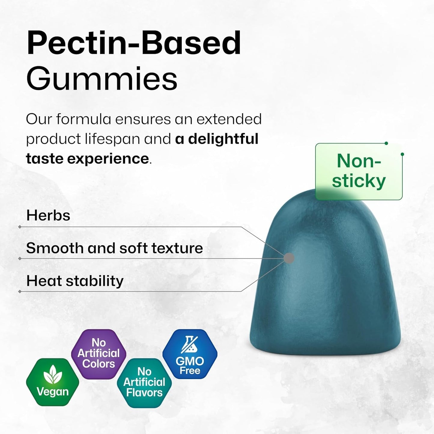 BIO KRAUTER Brain Support Gummies - Natural Brain Supplement - 60 Vegan Chews