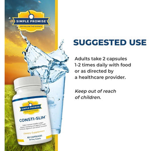 Simple Promise - Consti-Slim - Natural Digestive Health and Wellness Support – Promotes Healthy Enzyme Activity, 60 Capsules