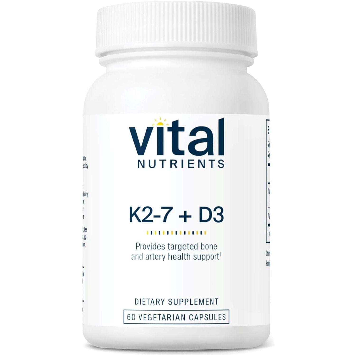 Vital Nutrients Vitamin D3 + K2 | 2000 IU for Muscle & Bone Health 60 Capsules