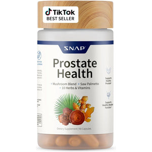 Snap Supplements Prostate Health Support Supplement, Saw Palmetto, Supports Male Urinary Tract Health 90 Capsules
