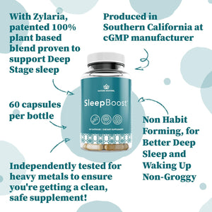 Sleepboost™, Formulated with Zylaria™. May Support a Sense of Calm through Natural Neuro Pathways