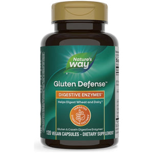 Nature'S Way Gluten Defense Digestive Enzymes*, Helps Digest Wheat and Dairy*, 120 Vegan Capsules