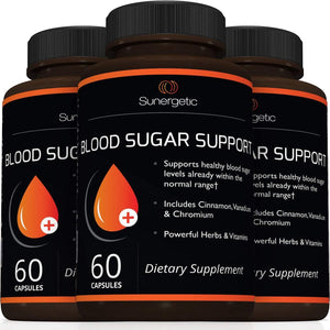 Premium Blood Sugar Support Supplement–Supports Healthy Blood Sugar Levels Already within Normal Range – 60 Capsules.