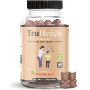 Truheight Growth Gummies (Watermelon) Natural Growth & Development Supplement for Kids & Teens - Ages 5+.