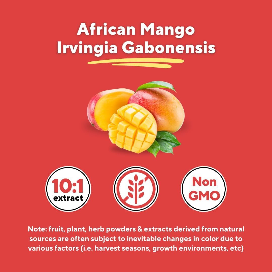 African Mango Capsules 10,000Mg for Immune System, Metabolism, and Nutritional Wellness Support - 180 Veggie Capsules - Suppviv