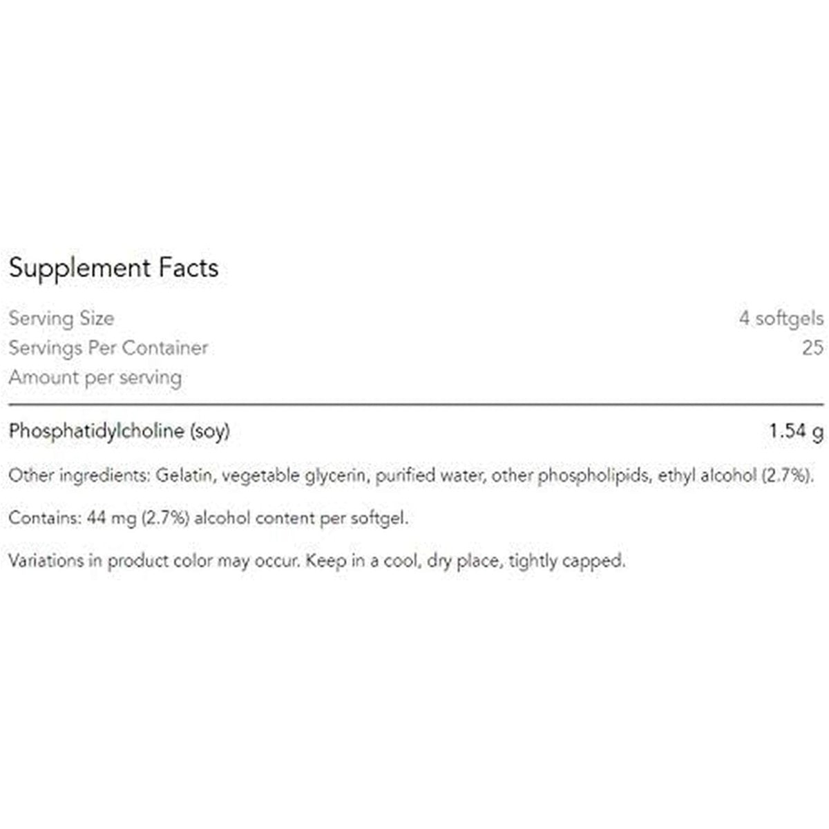 Allergy Research Group Phosphatidyl Choline 385 Mg 100 Gels - Suppviv