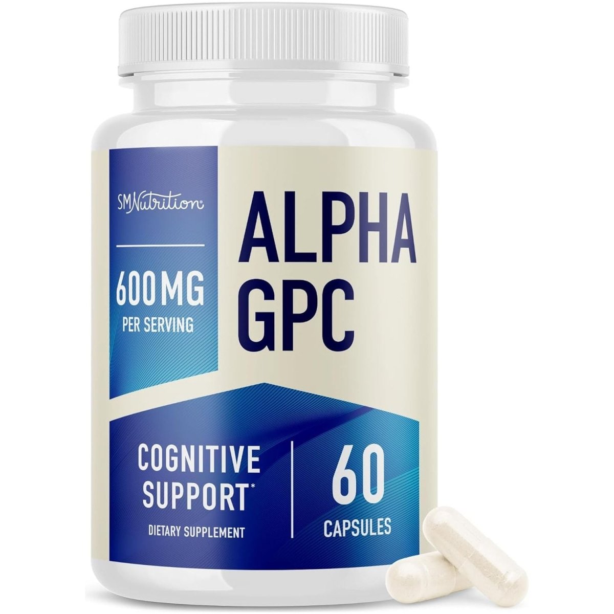 Alpha GPC 600 Mg | Brain & Memory Support Supplement | Mental Performance, Focus & Clarity Support | 60 Capsules - Suppviv