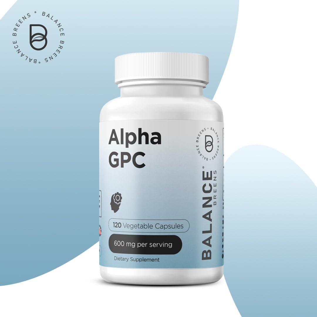 Alpha GPC Choline Supplement 600Mg – 120 Vegetable Capsules - Advanced Memory Formula, Nootropics Brain Support Supplement - Suppviv