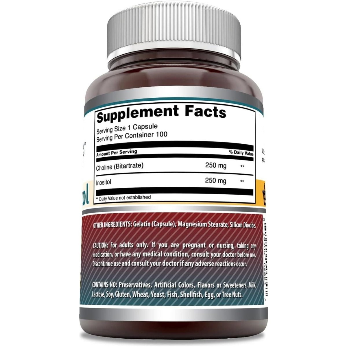 Amazing Formulas Choline & Inositol Supplement | 500 Mg per Serving | (1 Pack, 100 Count) - Suppviv