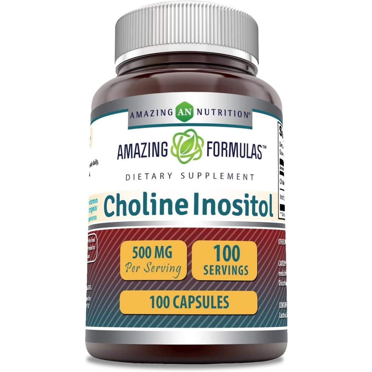 Amazing Formulas Choline & Inositol Supplement | 500 Mg per Serving | (1 Pack, 100 Count) - Suppviv
