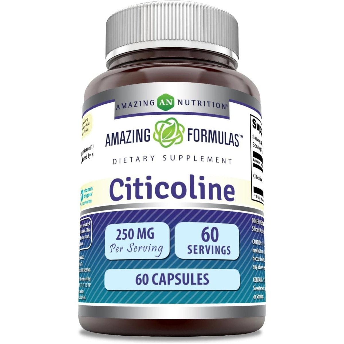 Amazing Formulas Citicoline 250 Mg | Capsules Supplement | Non - Gmo | Gluten Free | Made in USA (60 Count) - Suppviv