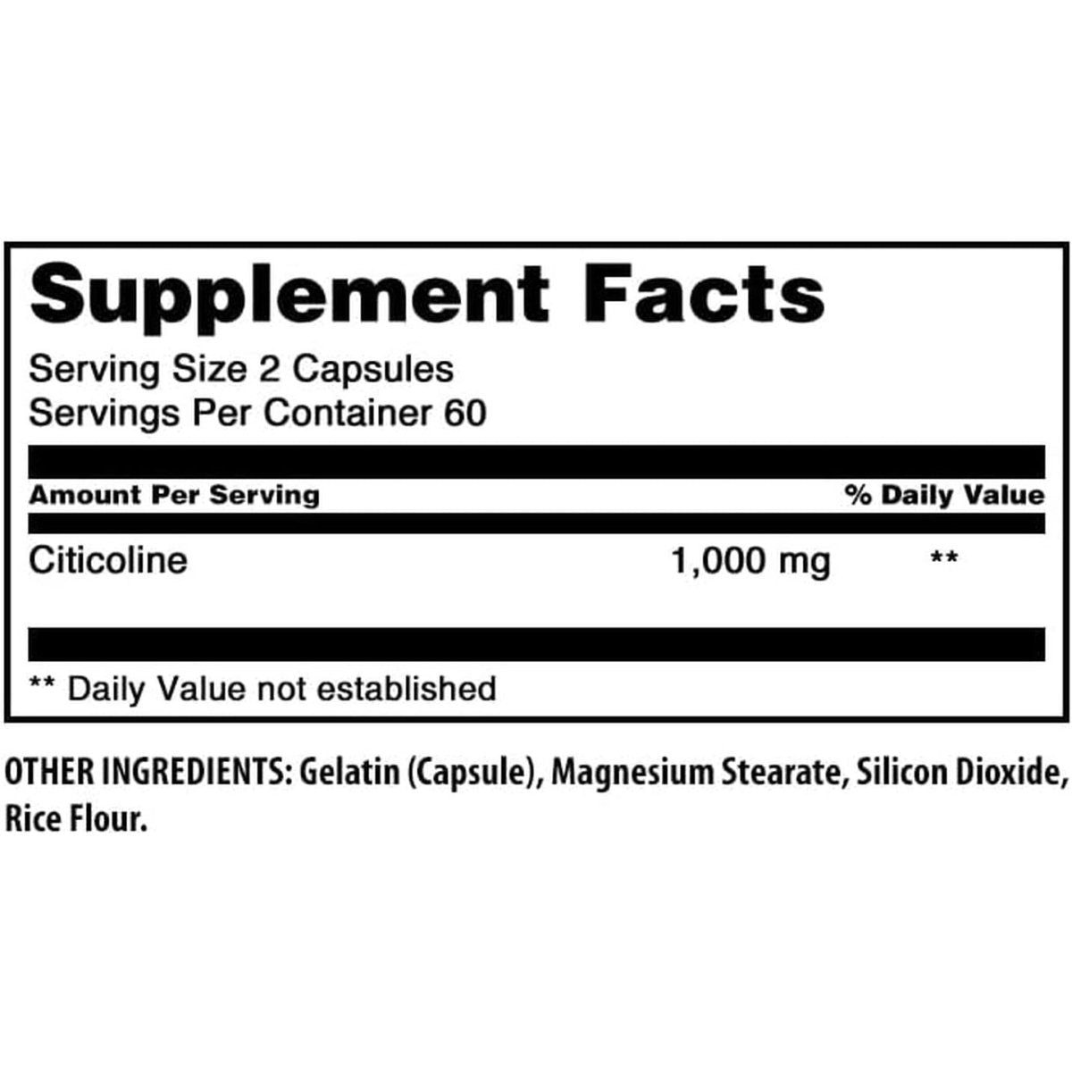 Amazing Formulas Citicoline Supplement | 1000 Mg per Serving | 120 Capsules - Suppviv