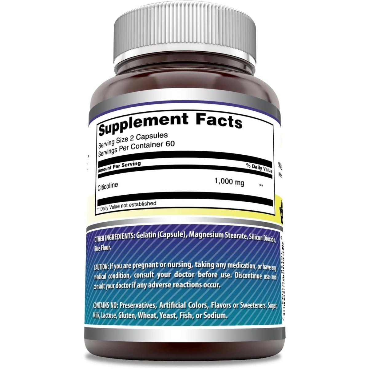 Amazing Formulas Citicoline Supplement | 1000 Mg per Serving | 120 Capsules - Suppviv