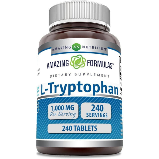 Amazing Formulas L - Tryptophan 1000Mg Tablets Supplement (240 Count) - Suppviv