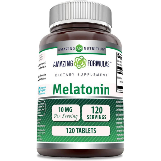 Amazing Formulas Melatonin Supplement | 10 Mg | 120 Tablets - Suppviv