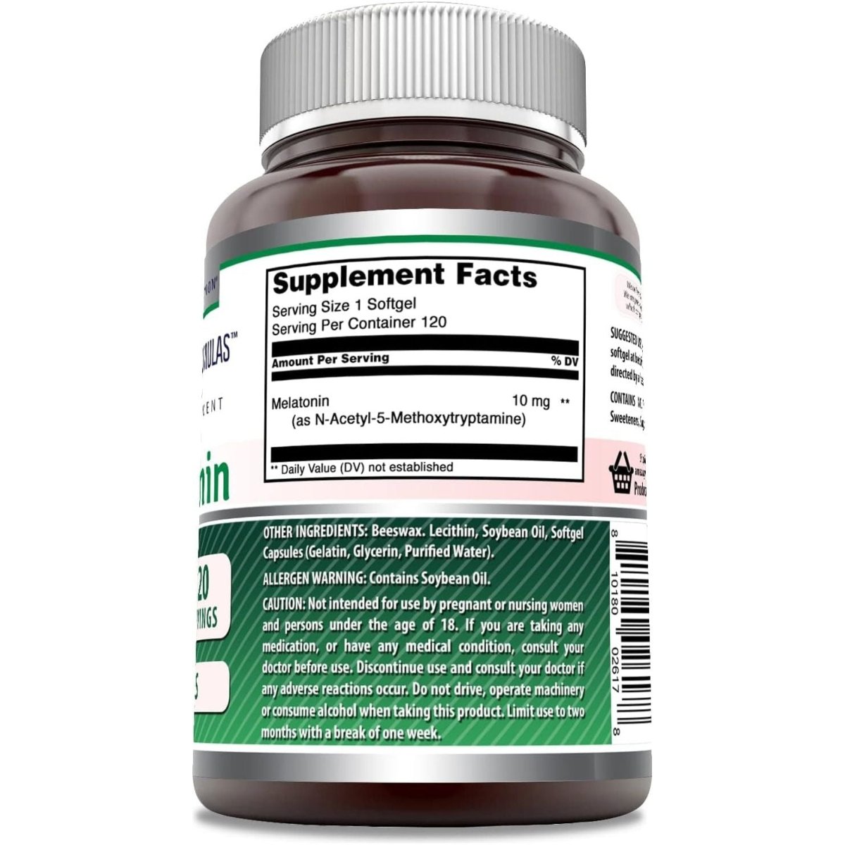 Amazing Formulas Melatonin Supplement - 120 Softgels - Suppviv