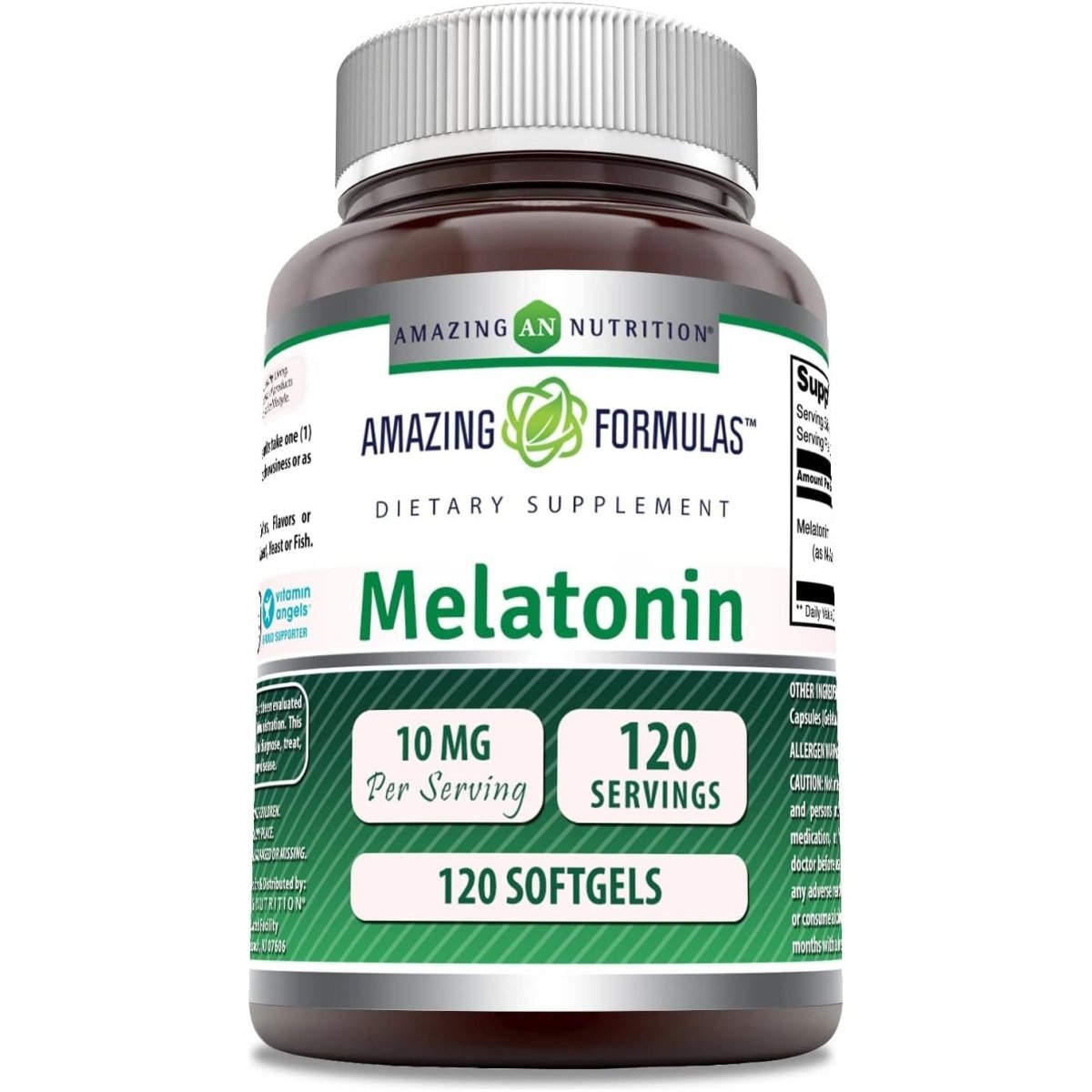 Amazing Formulas Melatonin Supplement - 120 Softgels - Suppviv