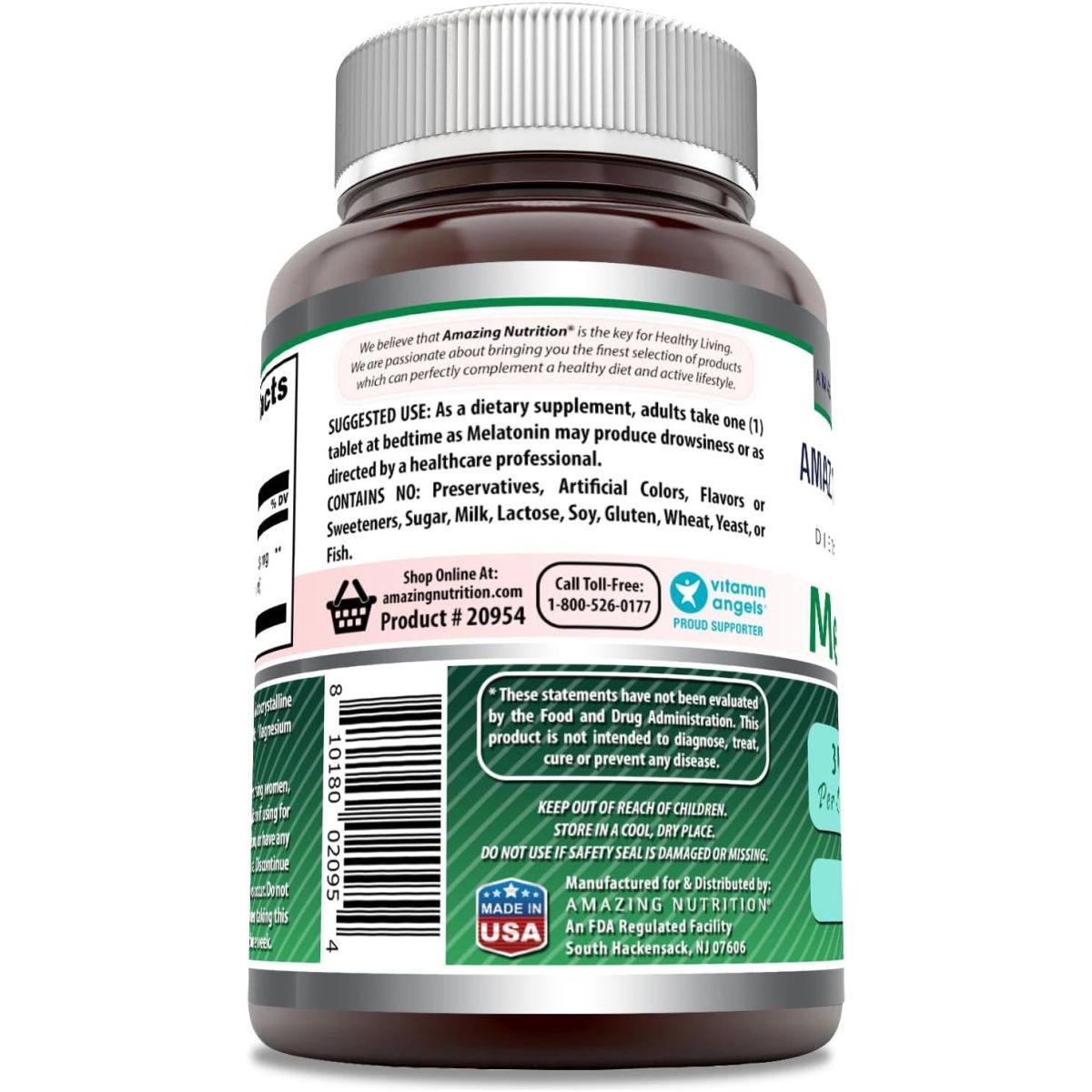 Amazing Formulas Melatonin Supplement | 3 Mg per Serving | 240 Tablets | Non - Gmo | Gluten - Free | Made in USA - Suppviv