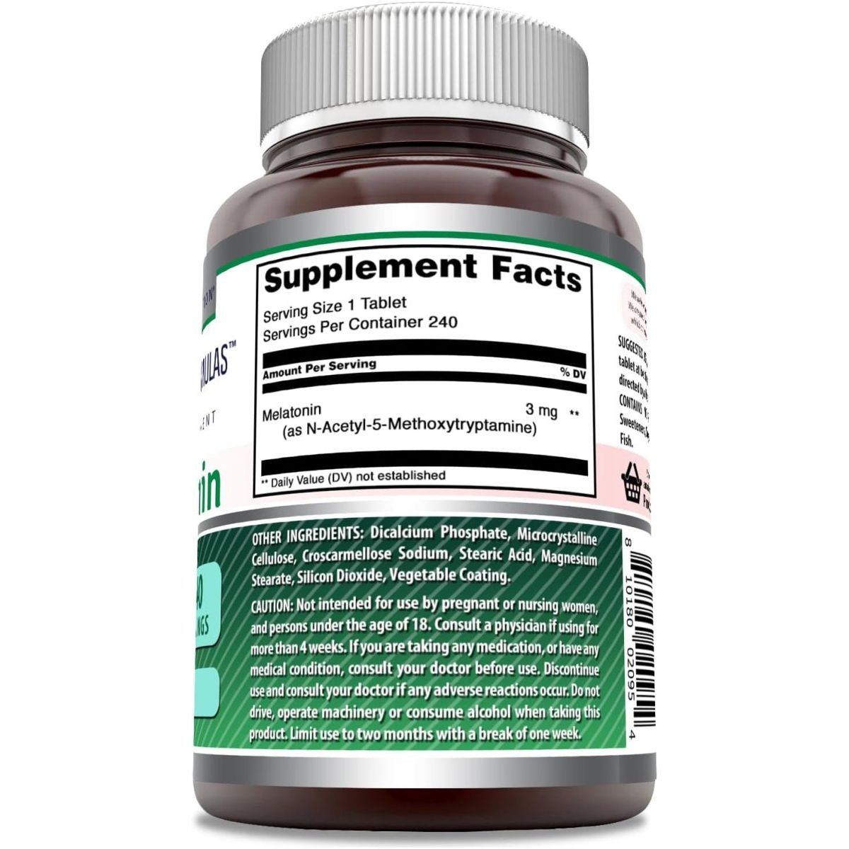 Amazing Formulas Melatonin Supplement | 3 Mg per Serving | 240 Tablets | Non - Gmo | Gluten - Free | Made in USA - Suppviv