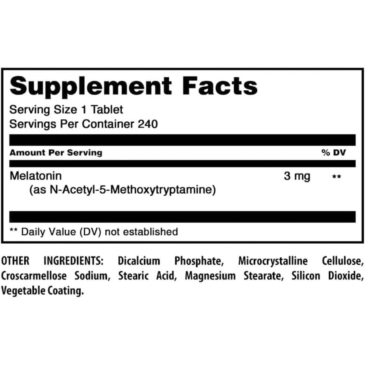 Amazing Formulas Melatonin Supplement | 3 Mg per Serving | 240 Tablets | Non - Gmo | Gluten - Free | Made in USA - Suppviv