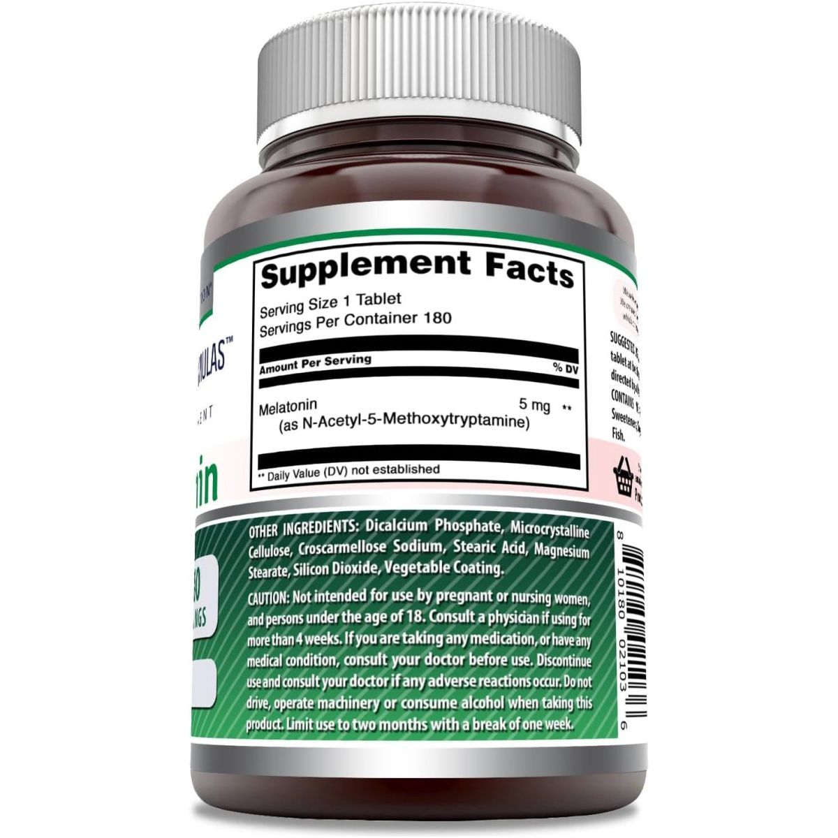 Amazing Formulas Melatonin Supplement - 5 Mg | 180 Tablets - Suppviv