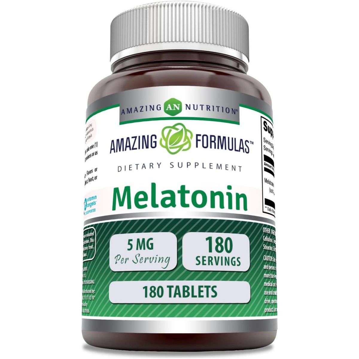 Amazing Formulas Melatonin Supplement - 5 Mg | 180 Tablets - Suppviv