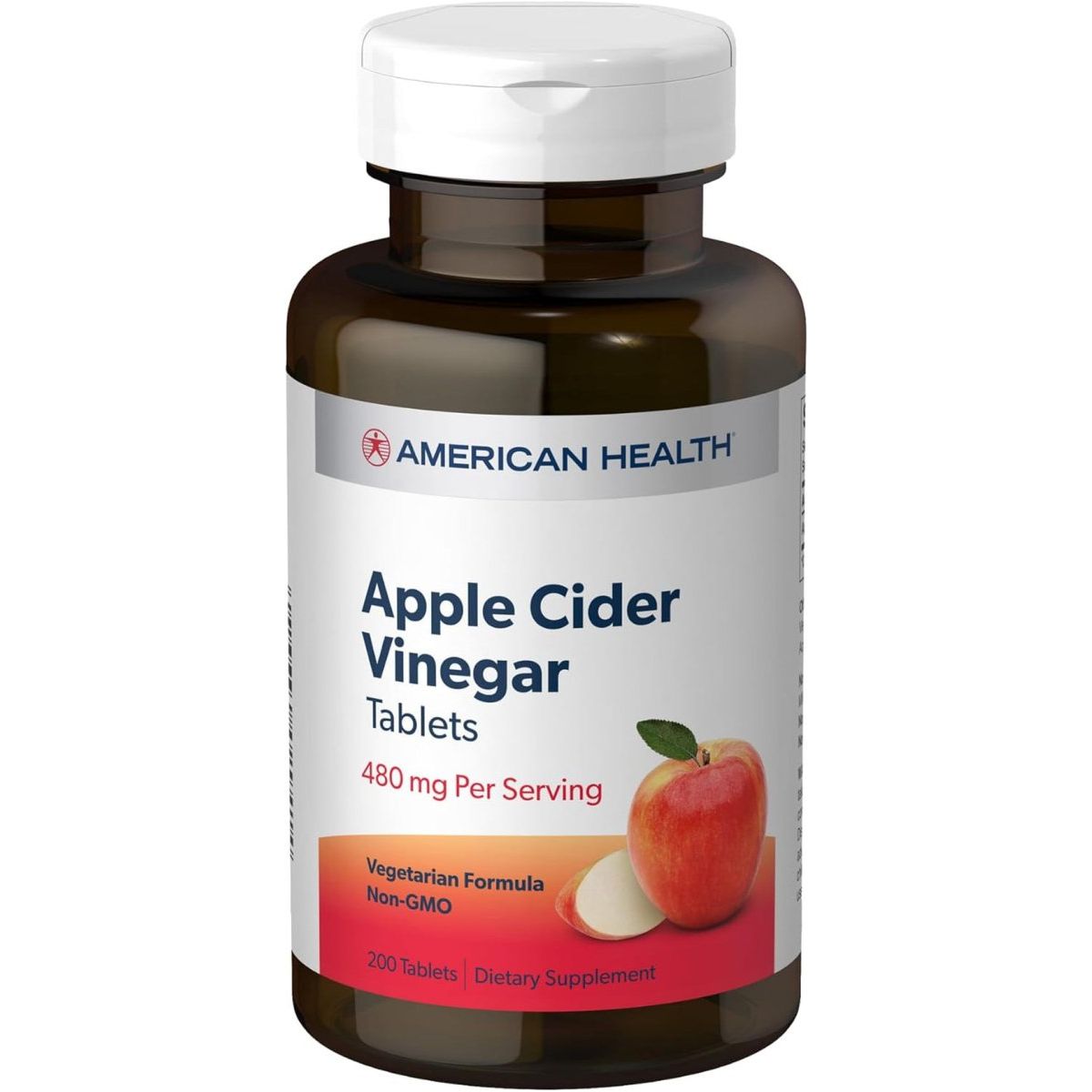 American Health Apple Cider Vinegar - 200 Tablets 1 PACK - Suppviv