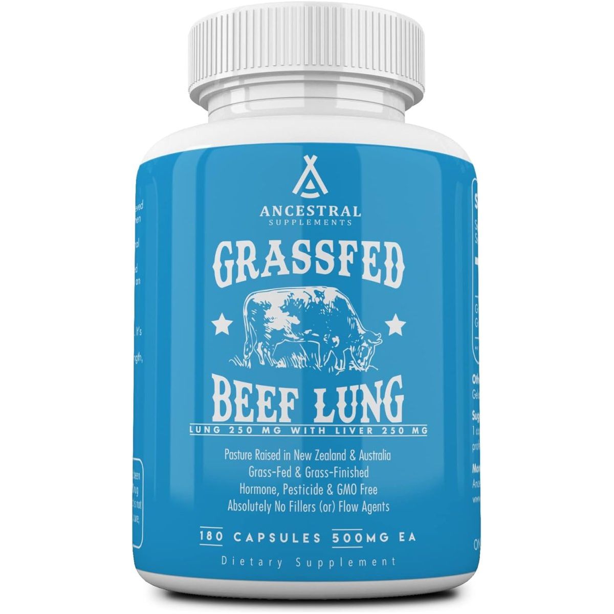Ancestral Supplements Grass Fed Beef Lung Supplement 180 Capsules - Suppviv