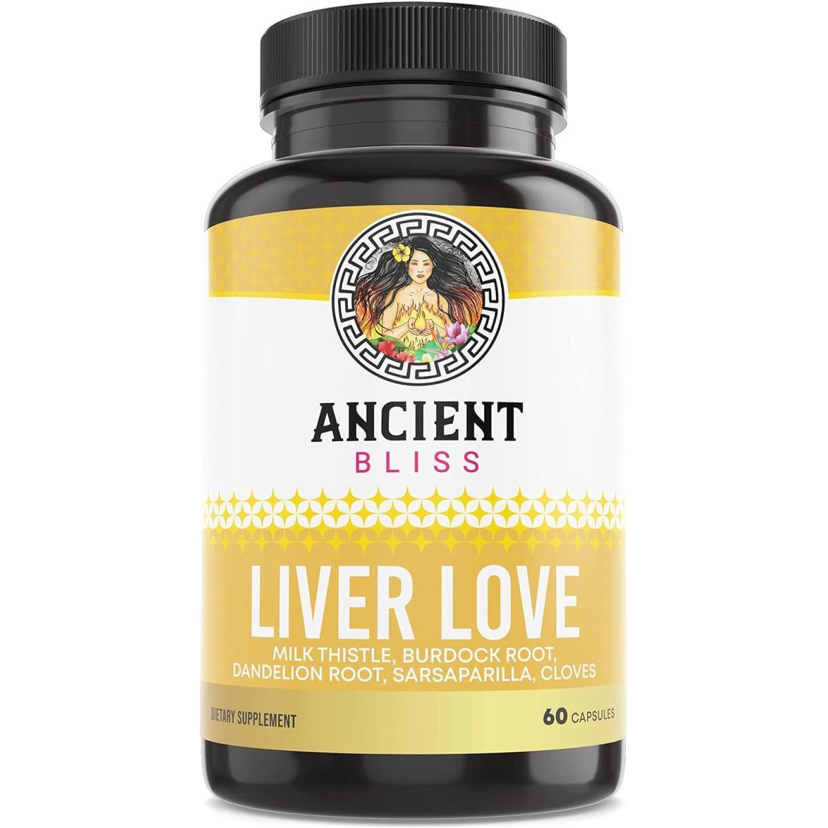 Ancient Bliss Liver Love - Natural Milk Thistle Liver Detox andCleanse Supplement 60 Capsules - Suppviv