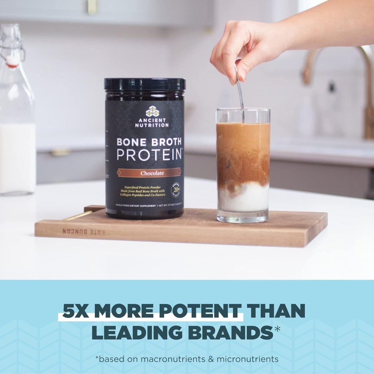 Ancient Nutrition Protein Powder Made from Real Bone Broth, Chocolate, 20G Protein per Serving - Suppviv