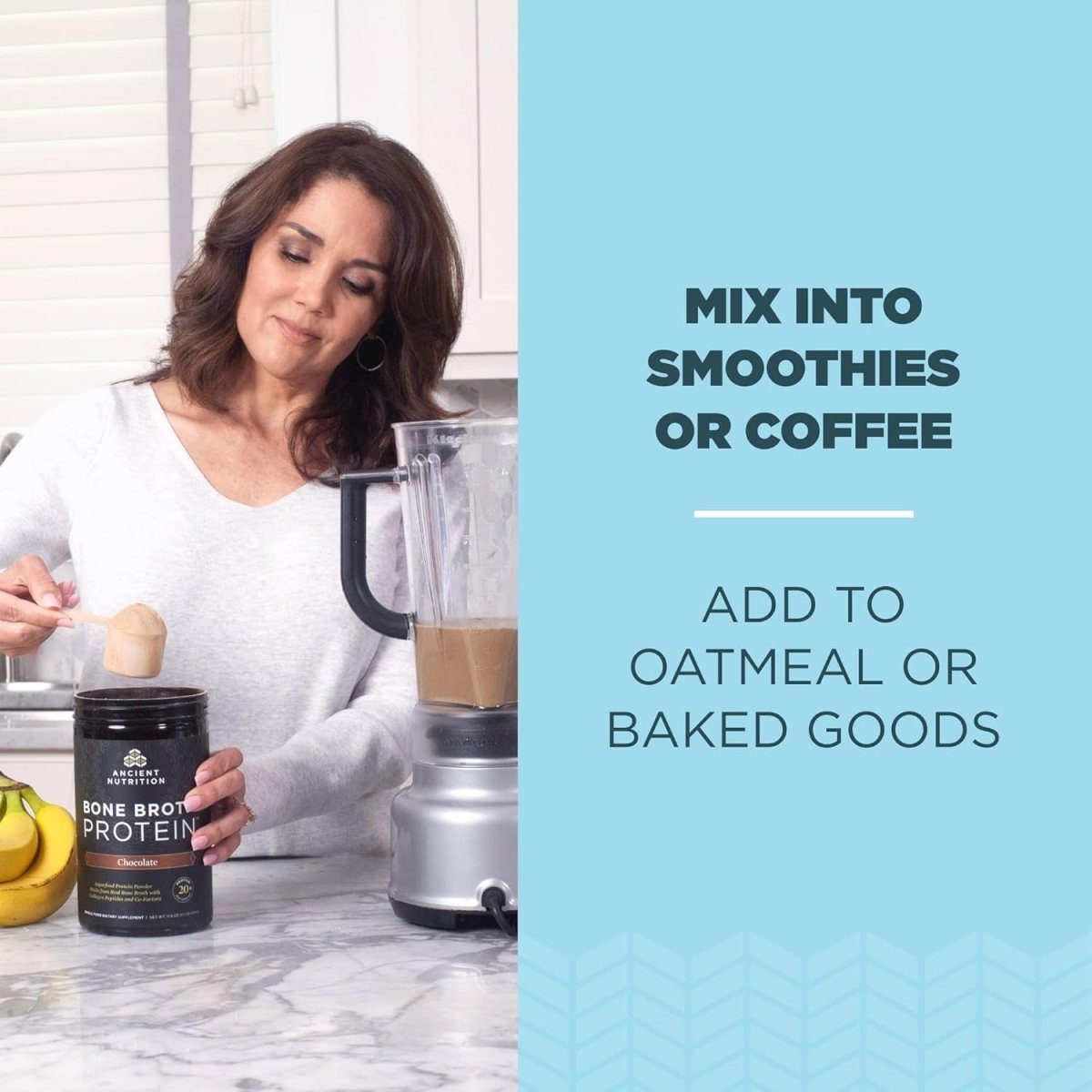 Ancient Nutrition Protein Powder Made from Real Bone Broth, Chocolate, 20G Protein per Serving - Suppviv
