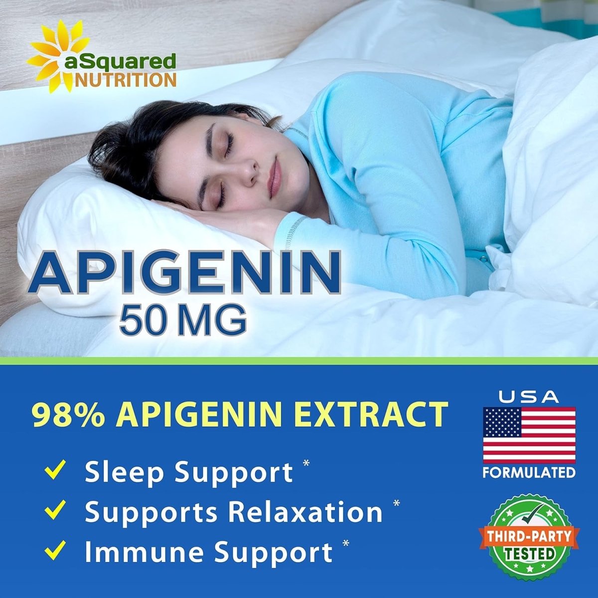 Asquared Nutrition Apigenin 50Mg Gummies - 1 PACK - Suppviv