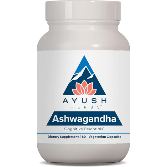 Ayush Herbs Ashwagandha Supplement, 500 Mg Ashwagandha Root Powder Extract 60 Capsules - Suppviv