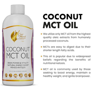 MCT Oil - Intermittent Fasting Support, Metabolism & Brain Power Boost, 32 Fl Oz