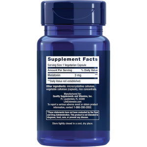 Life Extension Melatonin 3 Mg Optimal Sleep Support 60 Capsules