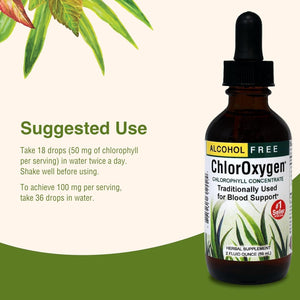 Herbs Etc. Chloroxygen Chlorophyll Concentrate - Aids Healthy Blood Circulation - Natural Vitality Support - 2 Fl Oz (132 Servings)