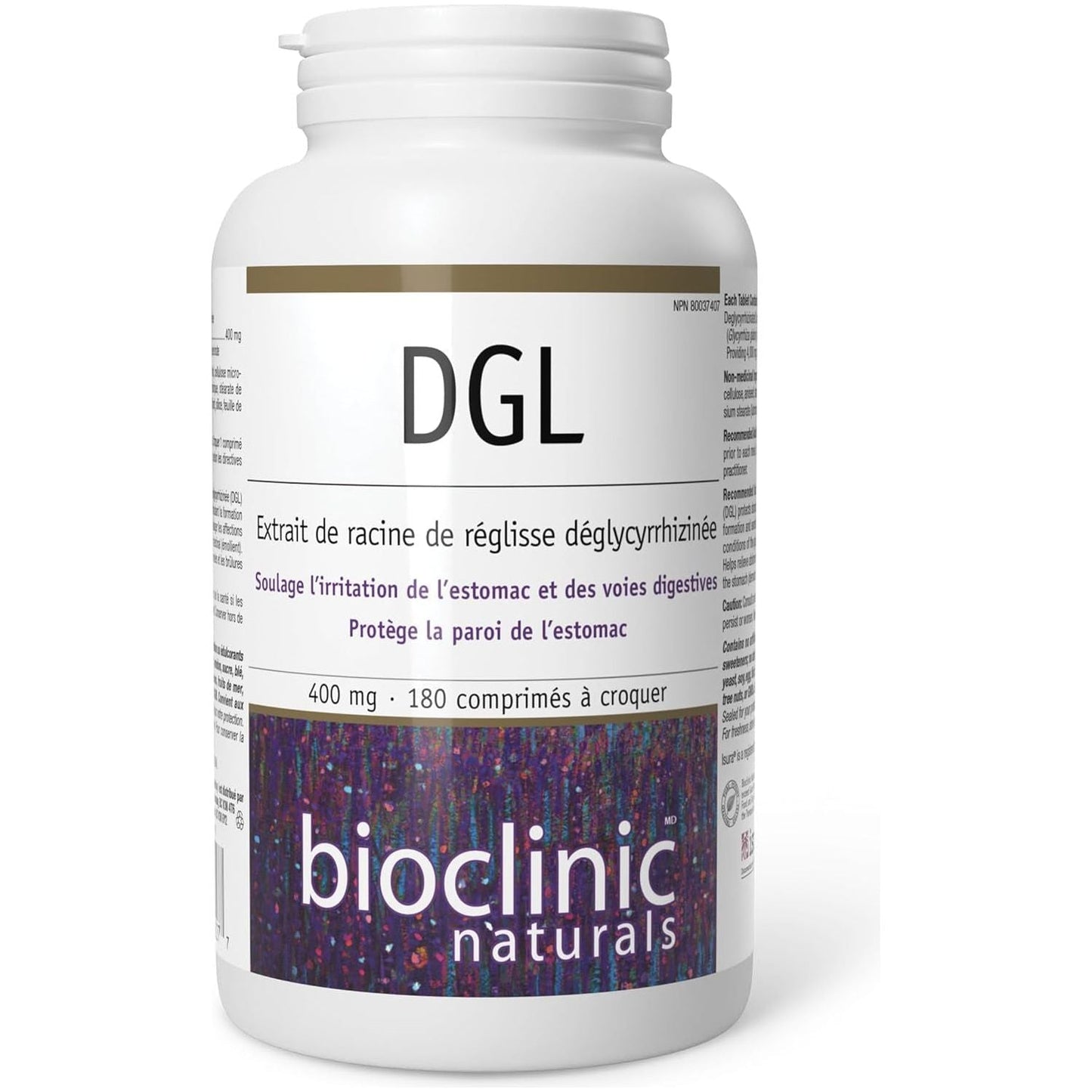 Bioclinic Naturals Dgl 180 Chewable 180 Tabs