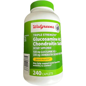 Walgreens Glucosamine Chondroitin Triple Strength 1500 Mg Glucosamine HCL 1200 Mg Chondroitin - 240 Caplets